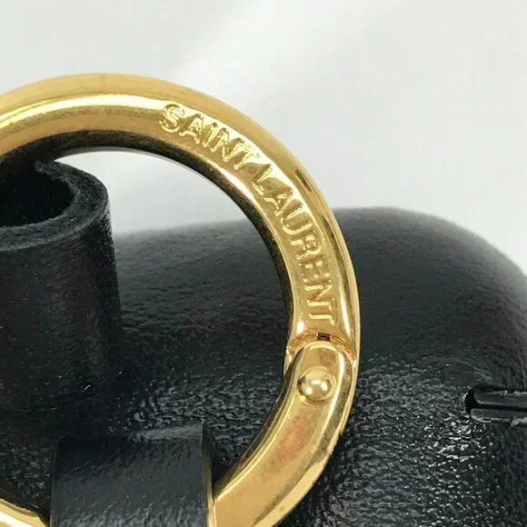 SAINT LAURENT PARIS 635662 logo airpods case key holder Earphone case Black - Picture 2 of 14